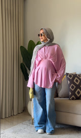 Linen Blouse⚡️ Pink