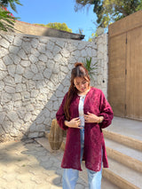 Bloom Cardigan One Size: from 55 to 95k Burgundy