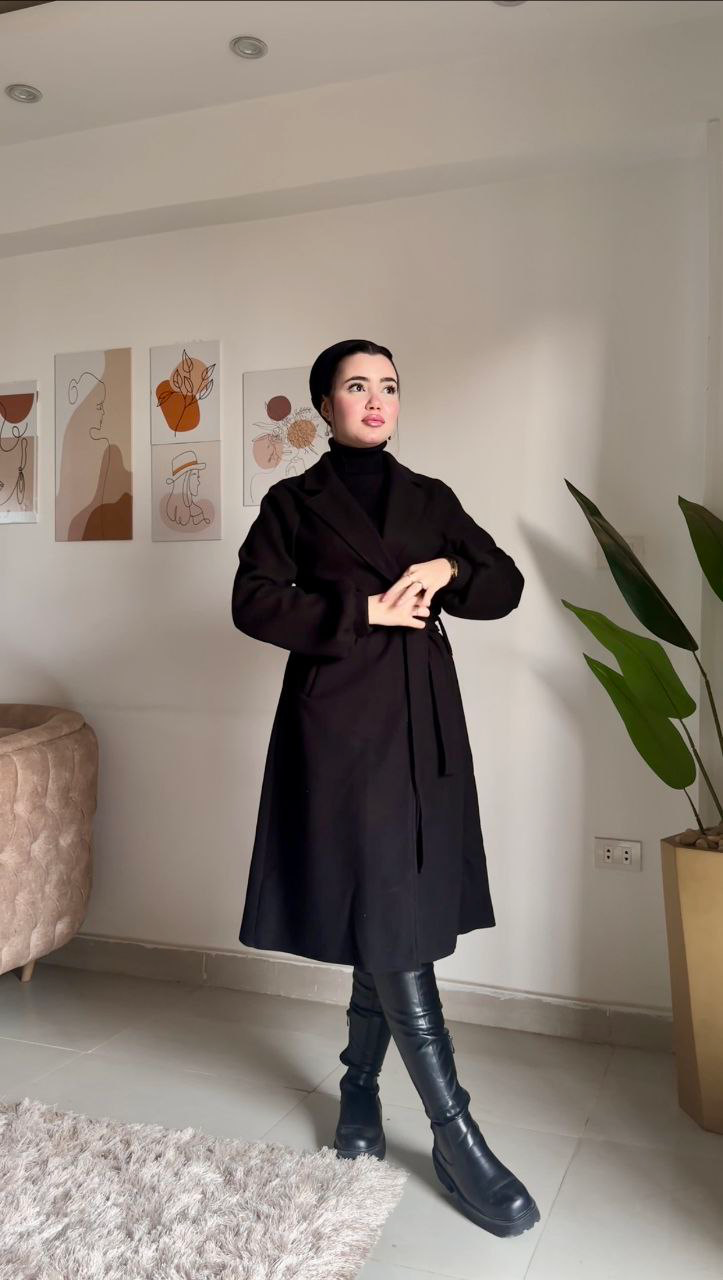 Winter Coat - جاكيت جوخ مستورد Black
