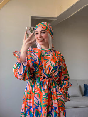 Splash dress🧬 The first size is for weights from (55 to 75) kg Orange