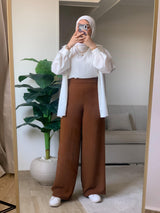 Wideleg Pants Brown