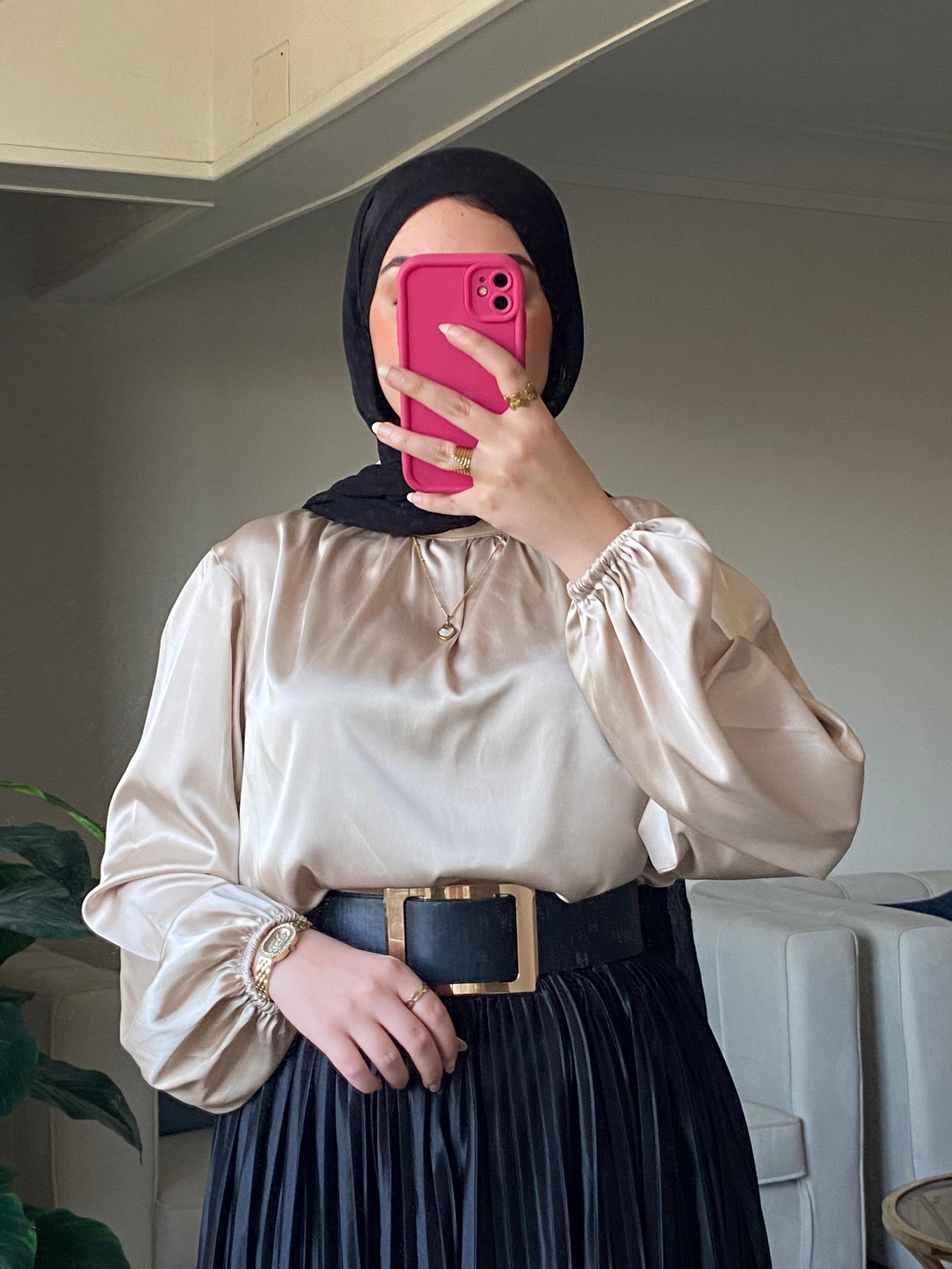 Satan Blouse🦄 beige