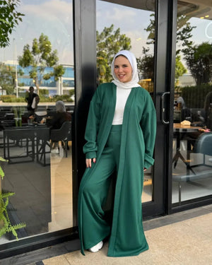 سوت كارديجان شتوي - winter suit darkgreen