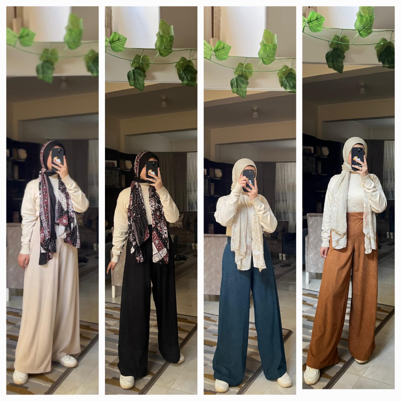 بنطلون الوايد ليج الشتوي - winter wide leg pants