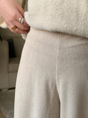 winter wide leg pants Beige