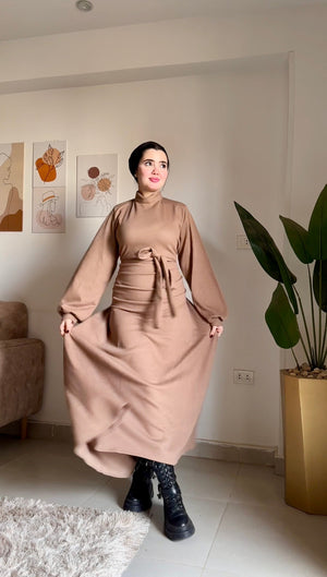 Winter Dress - فستان بيزك شتوي Beiage