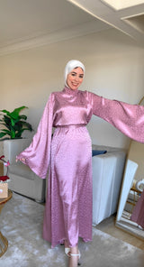 Jaquard Soirée Dress pink