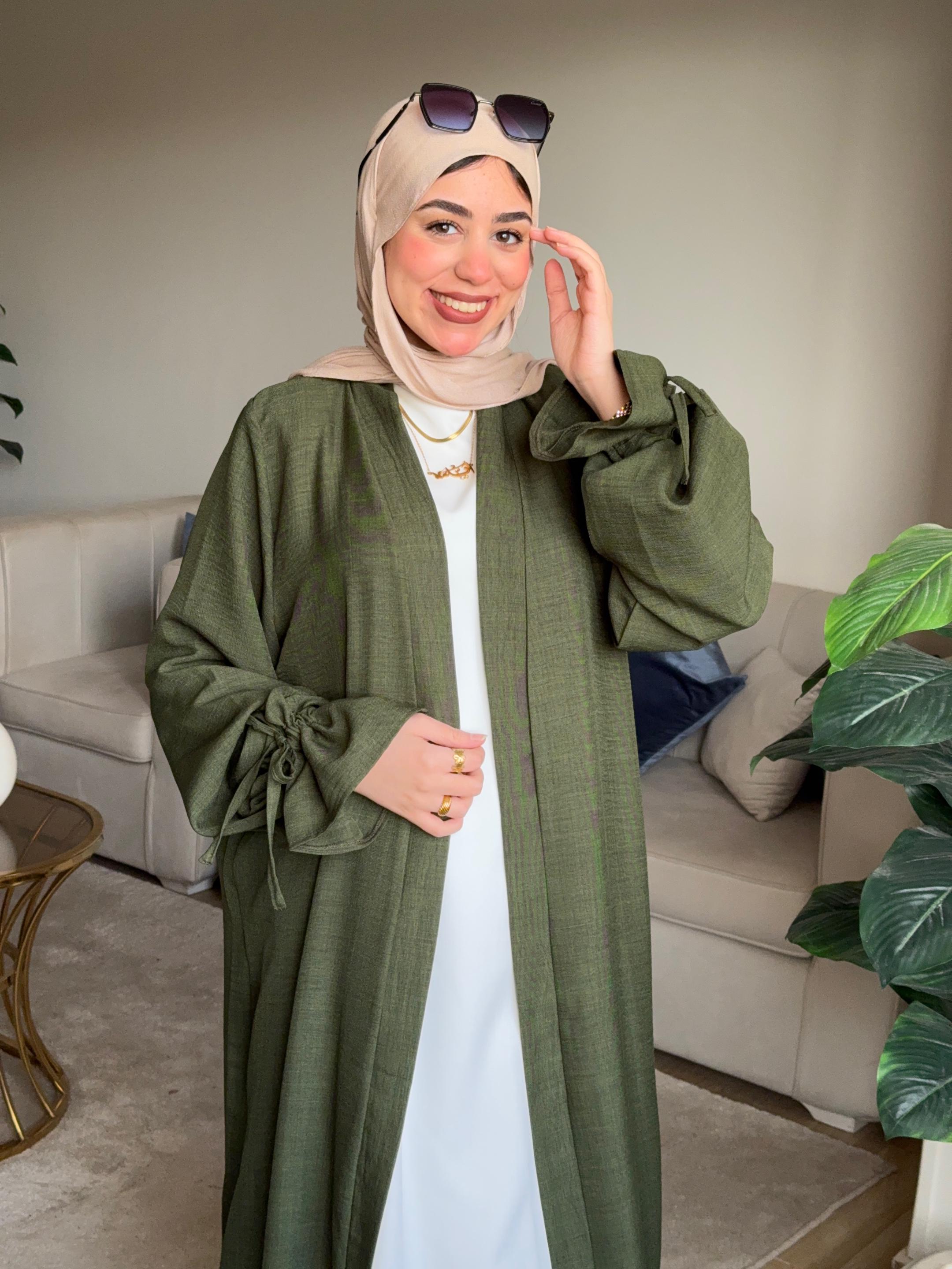 Linen Kaftan green