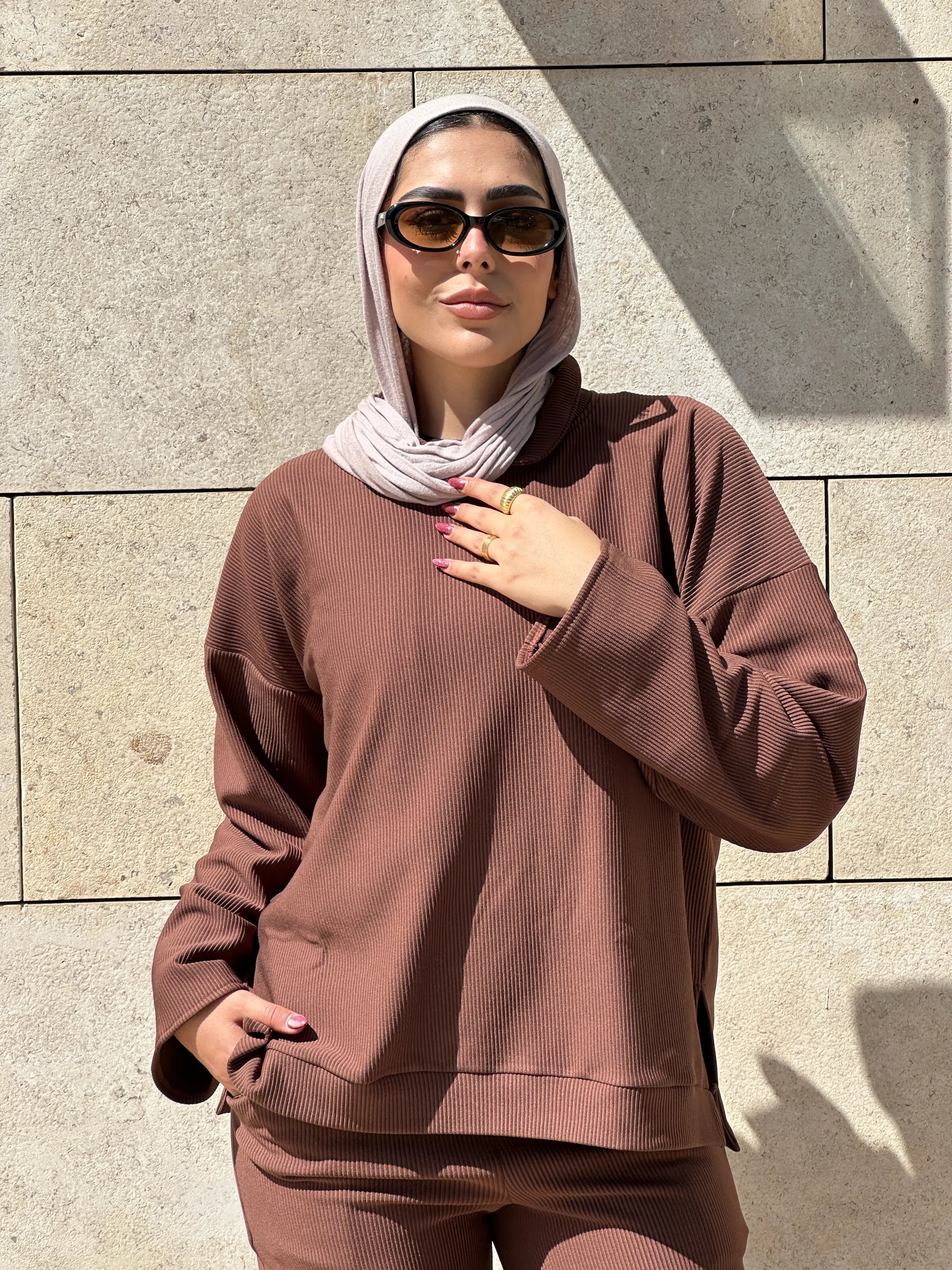 winter suit Brown