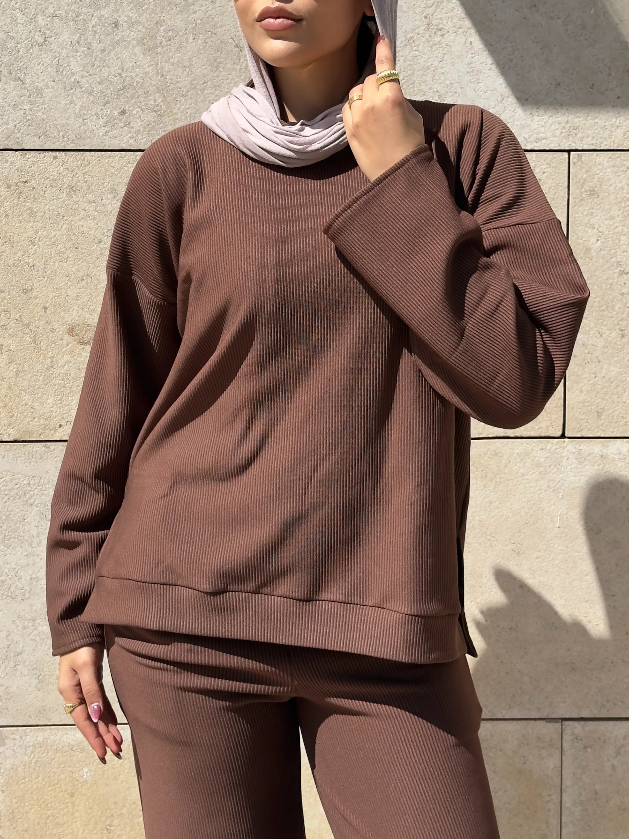 winter suit Brown