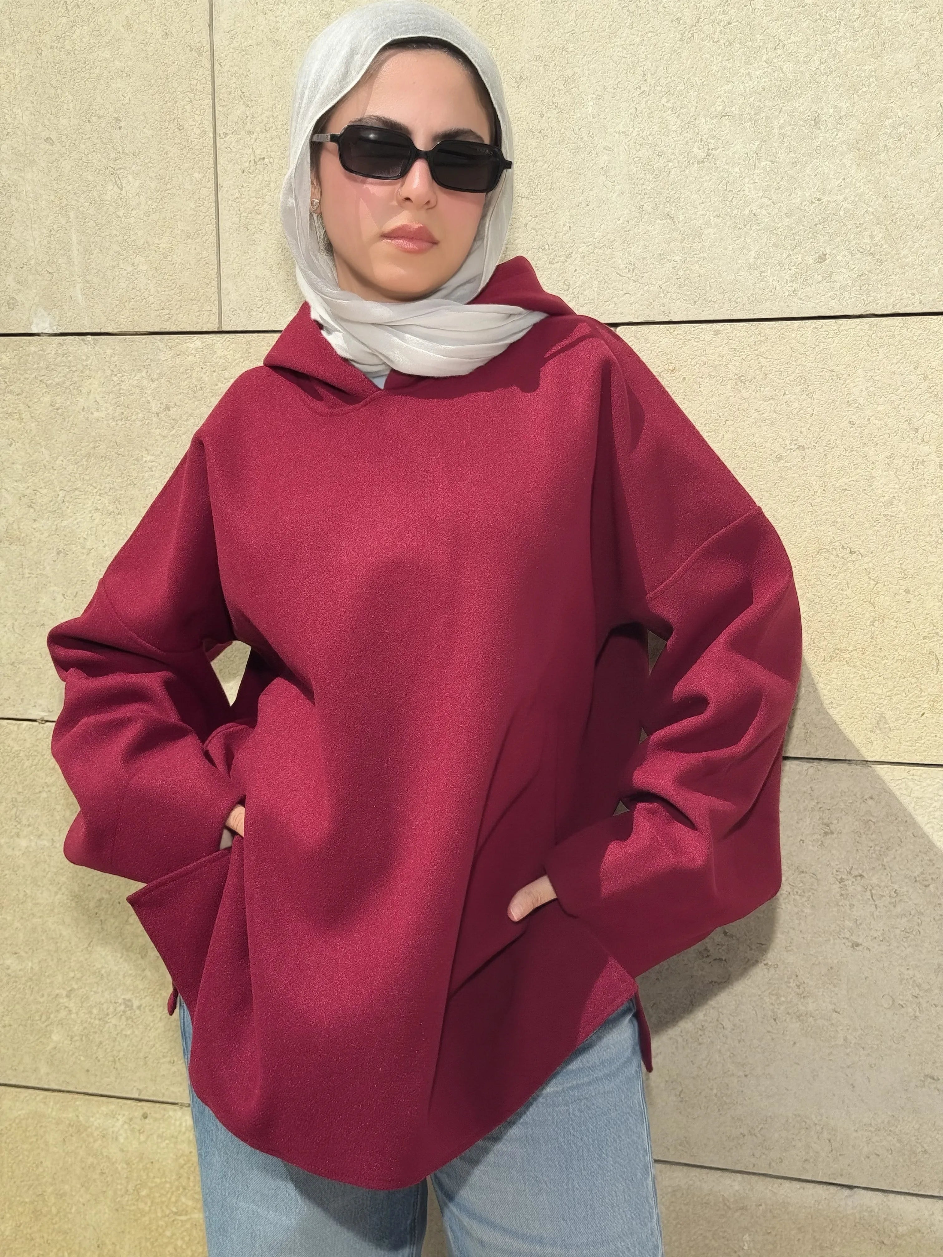 Ease Hoodie Burgundy