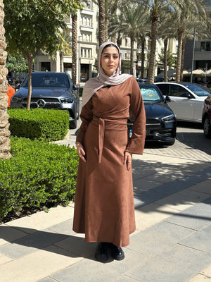 Wrap suit Brown