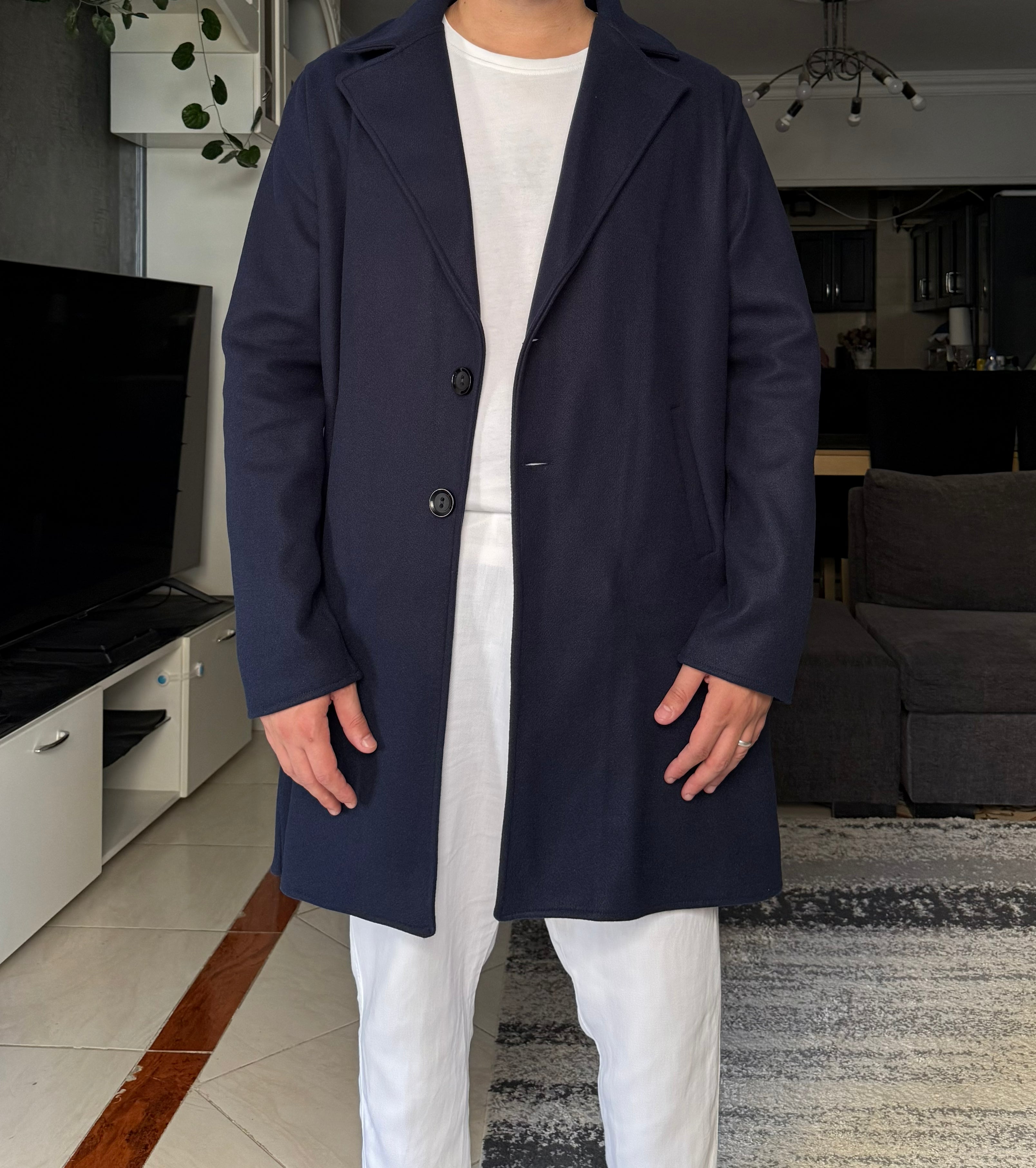 Men Coat Navy