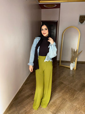 Wideleg Pants🎁 Lemon green