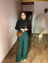 Wideleg Pants darkgreen