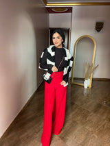 Wideleg Pants Red