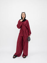 Linen set Burgundy