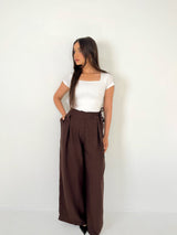 Linen pants Brown