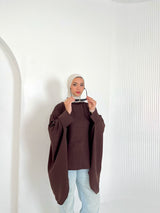 Flow linen blouse Brown One Size — fits up to 95 kg