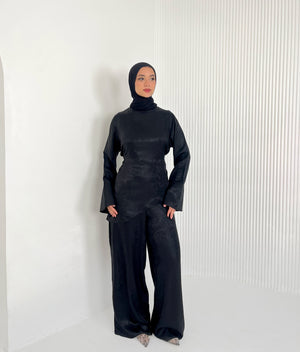 Shimmery set Black