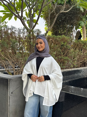 شال - Shawl White مقاس واحد يلبس 120 كيلو