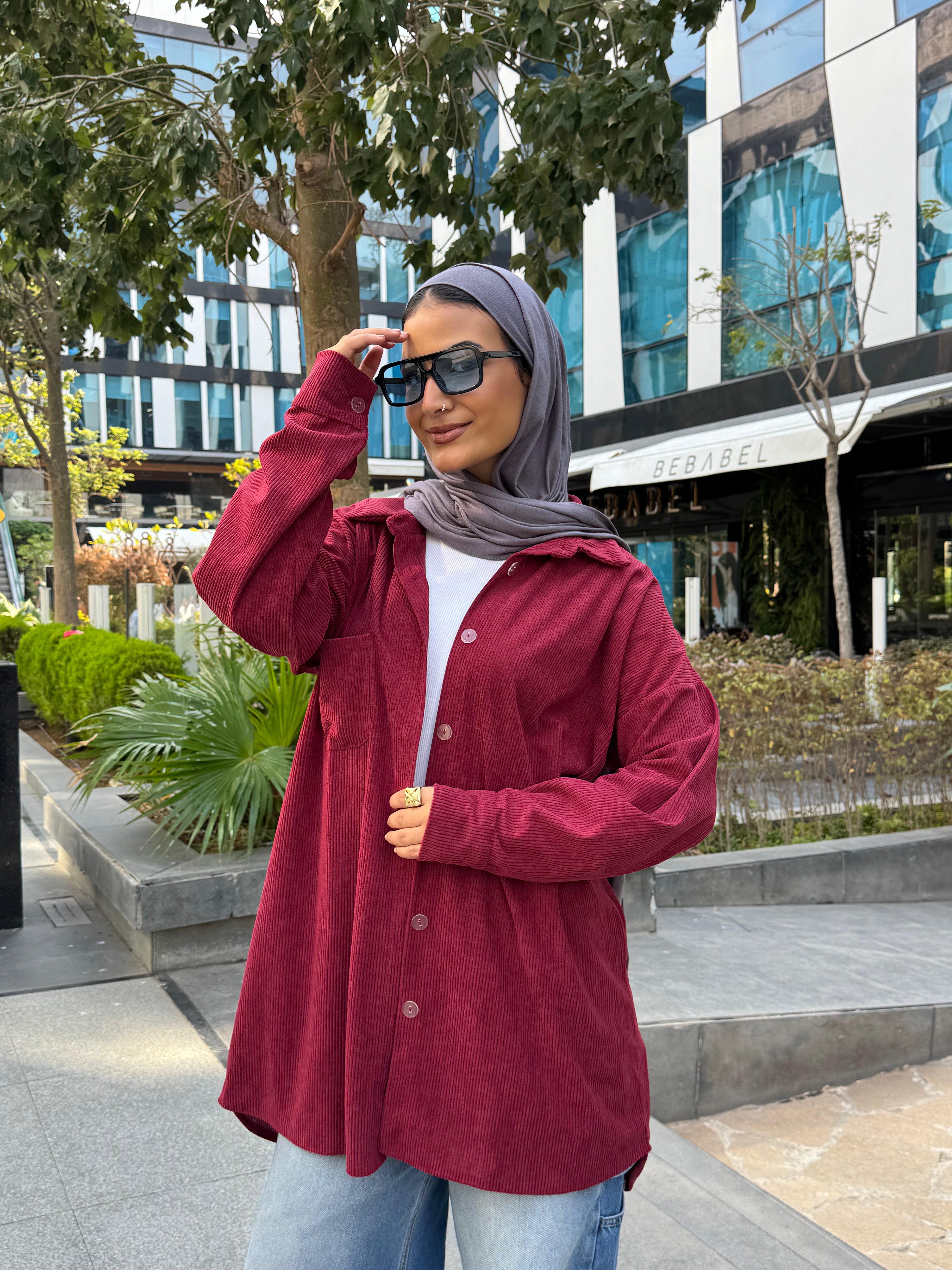 Winter chemise - شيميز شتوي darkred