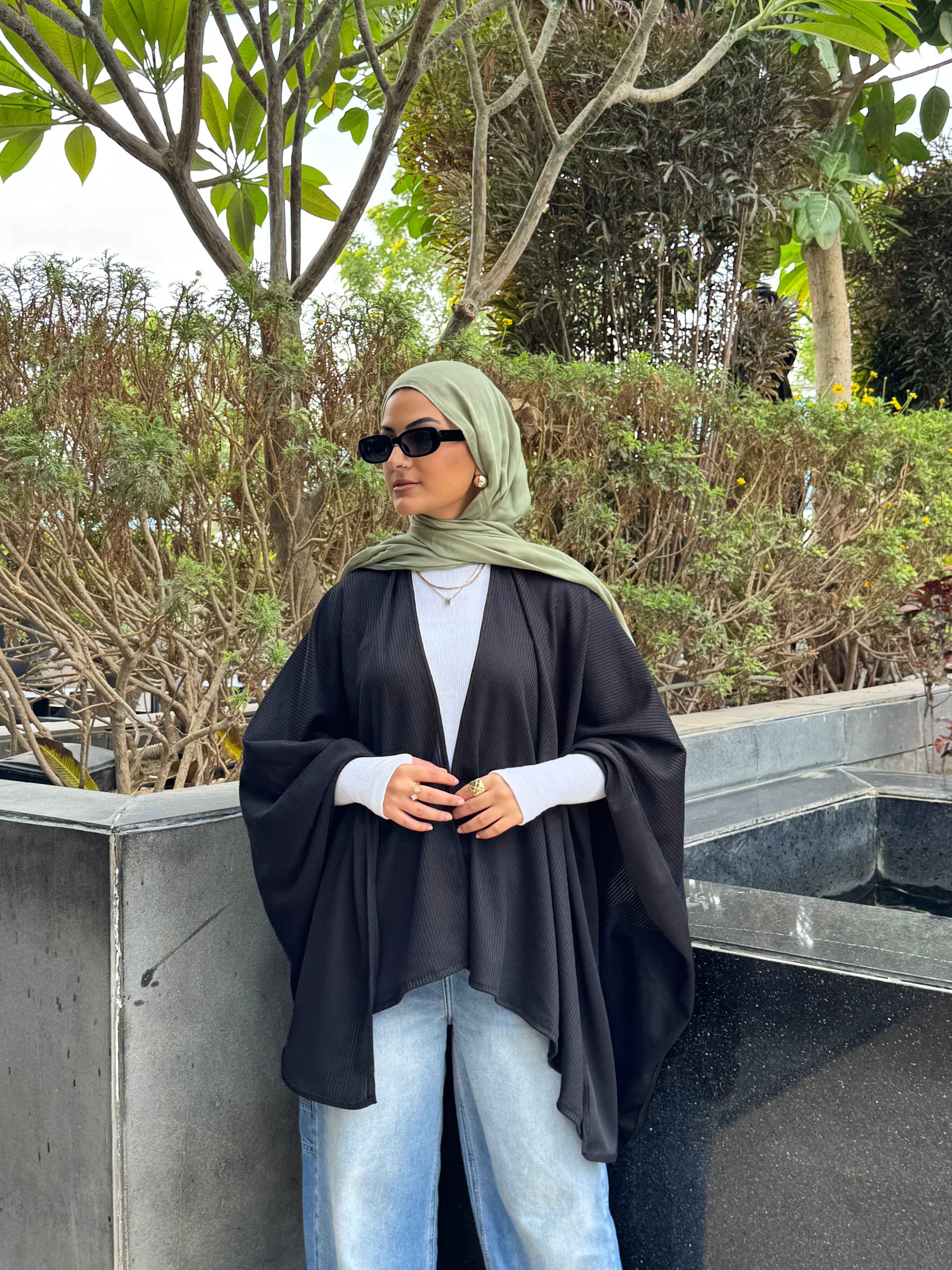 شال - Shawl Black مقاس واحد يلبس 120 كيلو