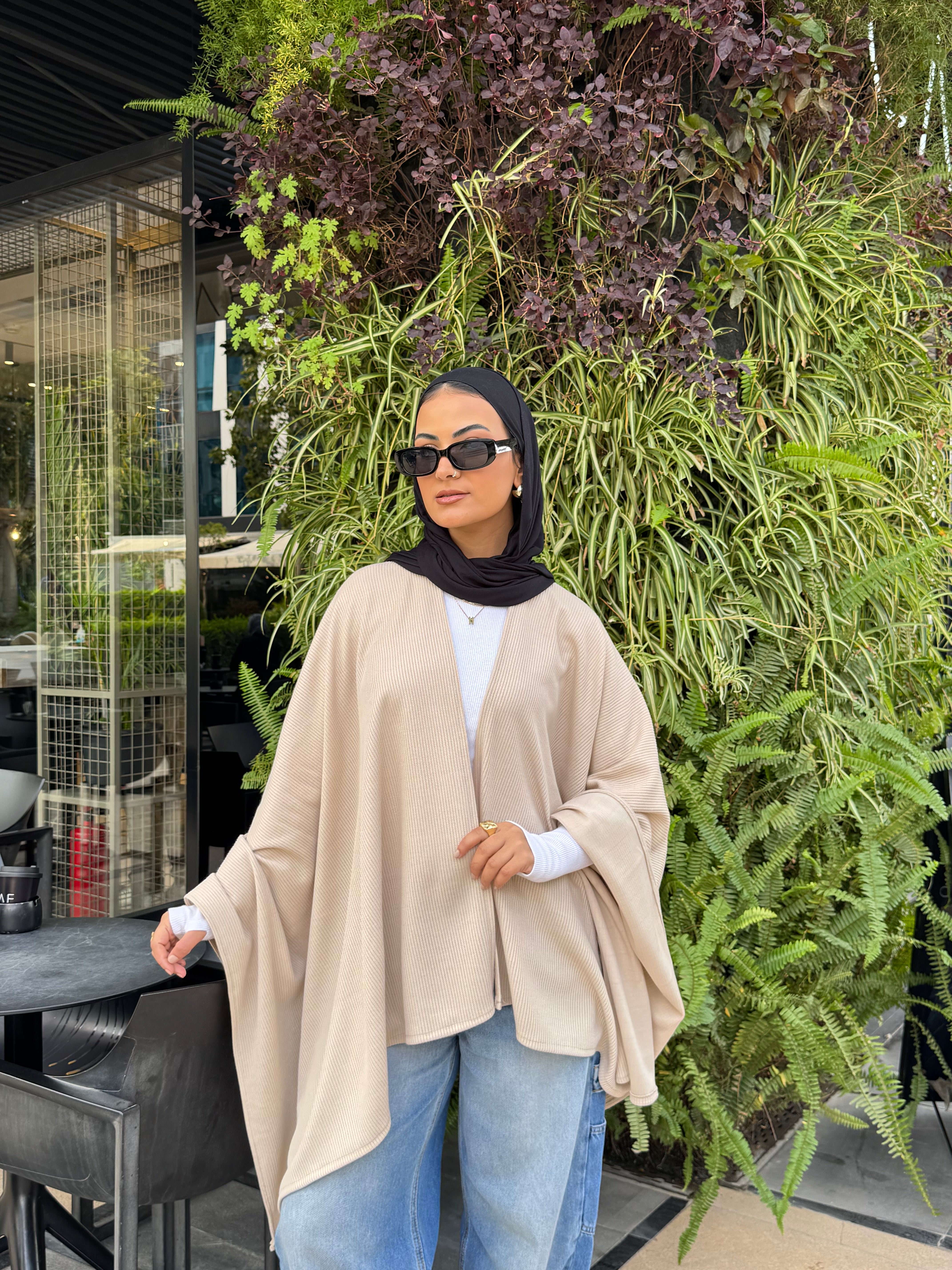 شال - Shawl Beige مقاس واحد يلبس 120 كيلو