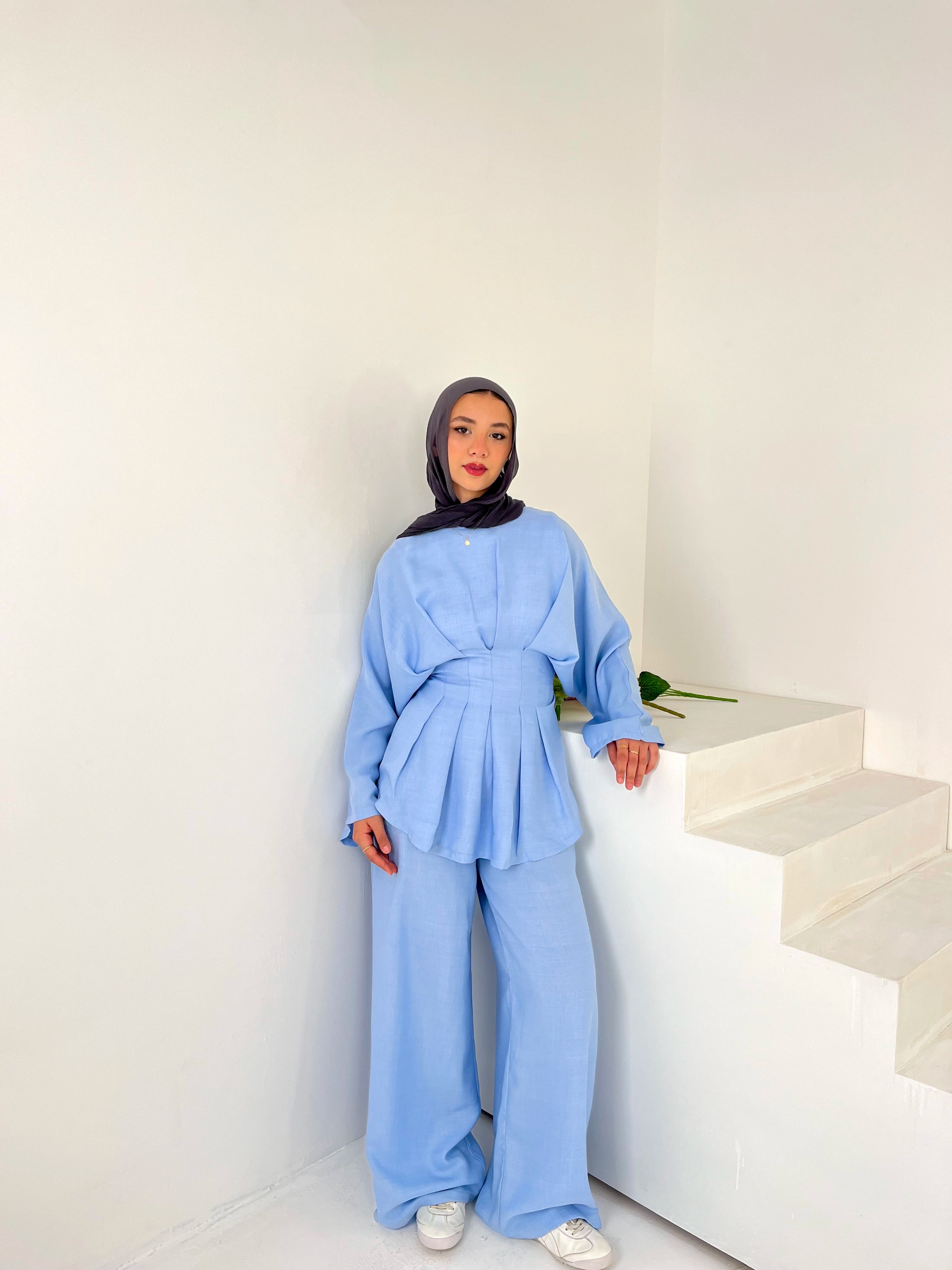Linen set Blue